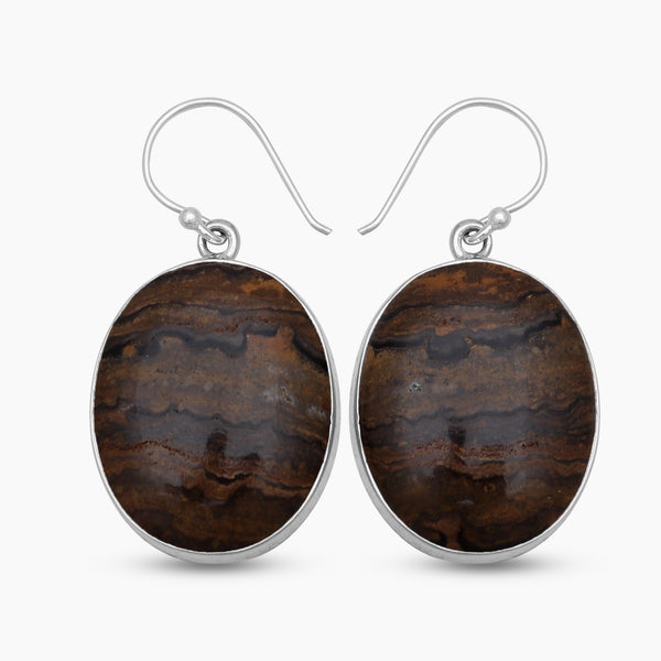 925 Sterling Silver Stromatolite Earrings