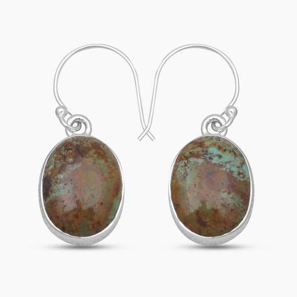 Boulder Turquoise Silver Earrings