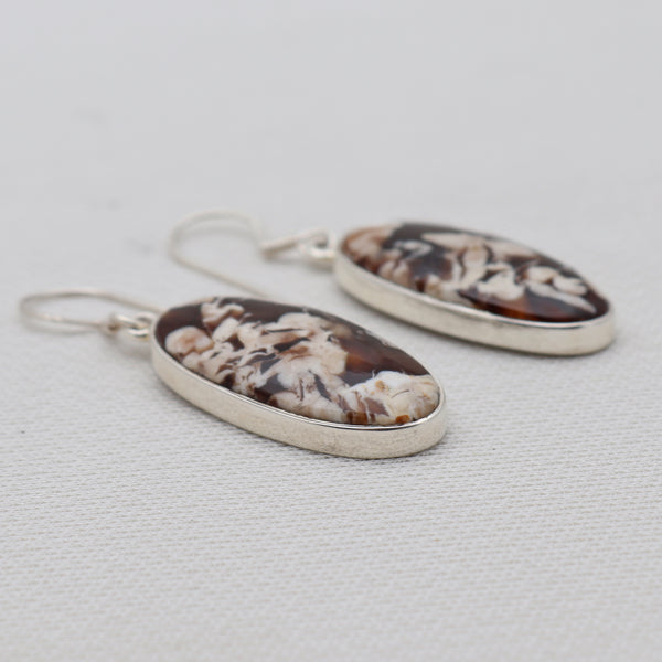 Peanut Wood Jasper Silver Earrings