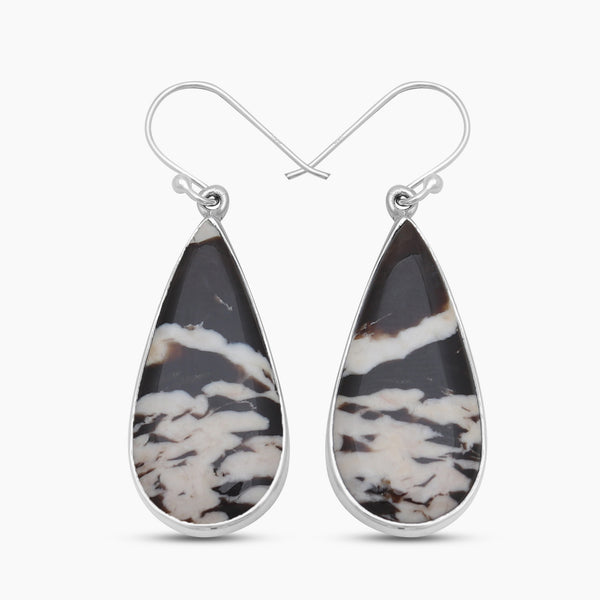 Peanut Wood Jasper Silver Earrings