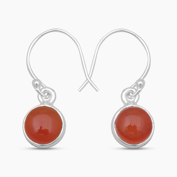925 Sterling Silver Carnelian Earrings