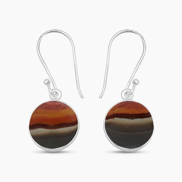 Polychrome Jasper Silver Earrings
