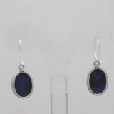 Azurite Malachite Silver Earrings
