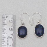 Azurite Malachite Silver Earrings