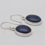 Azurite Malachite Silver Earrings
