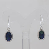 Azurite Malachite Silver Earrings
