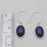 Azurite Malachite Silver Earrings