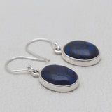 Azurite Malachite Silver Earrings
