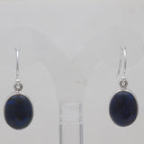 Azurite Malachite Silver Earrings