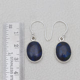 Azurite Malachite Silver Earrings