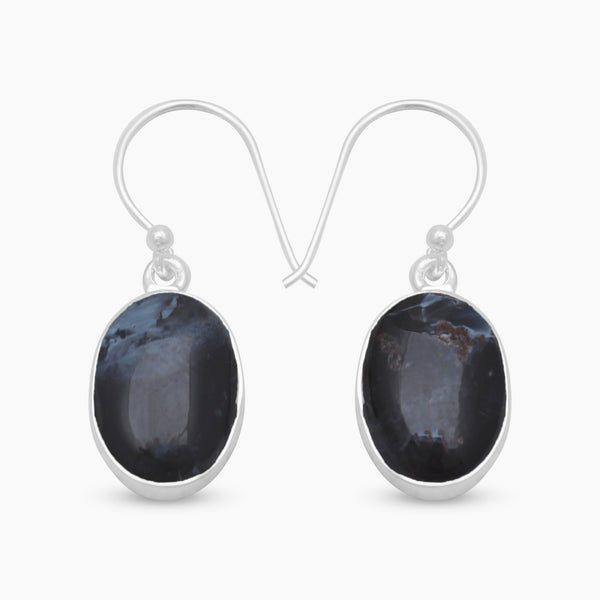 Pietersite Jasper Silver Earrings