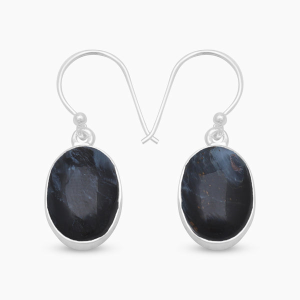 Pietersite Jasper Silver Earrings