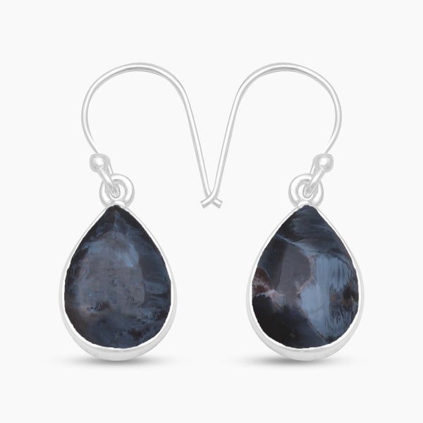 Pietersite Jasper Silver Earrings