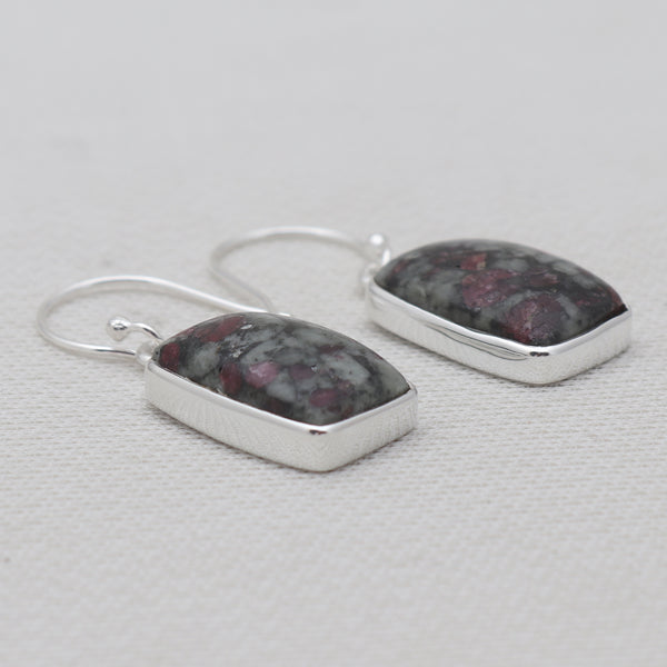 925 Sterling Silver Eudialyte Earrings