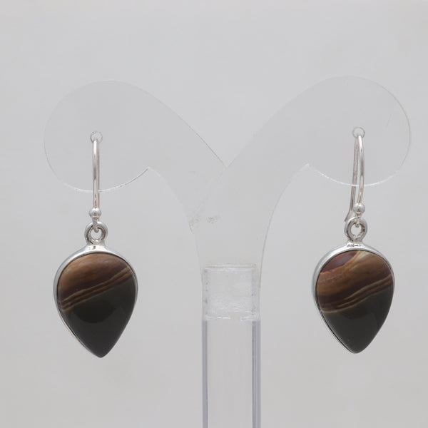 Polychrome Jasper Silver Earrings