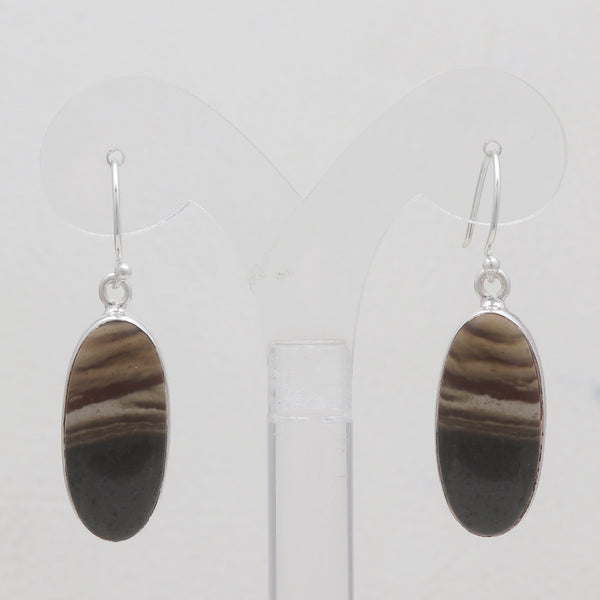 Polychrome Jasper Silver Earrings