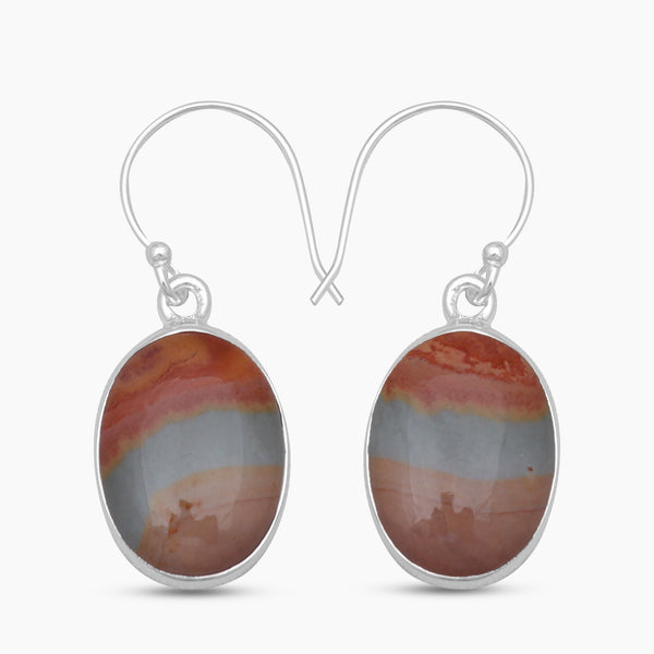 Polychrome Jasper Silver Earrings