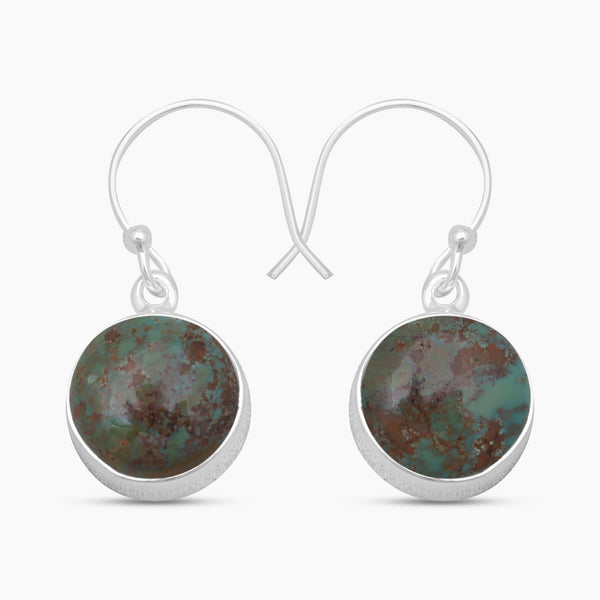 Boulder Turquoise Silver Earrings