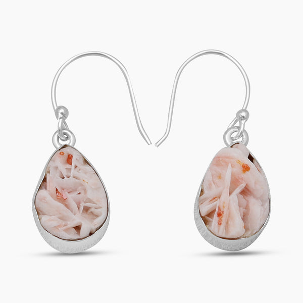 Barite Morocco Druse Silver Earrings