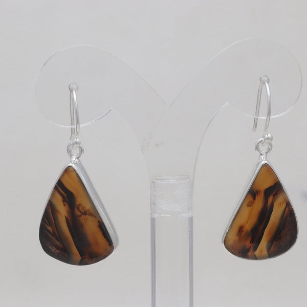 Montana Agate Silver Earrings