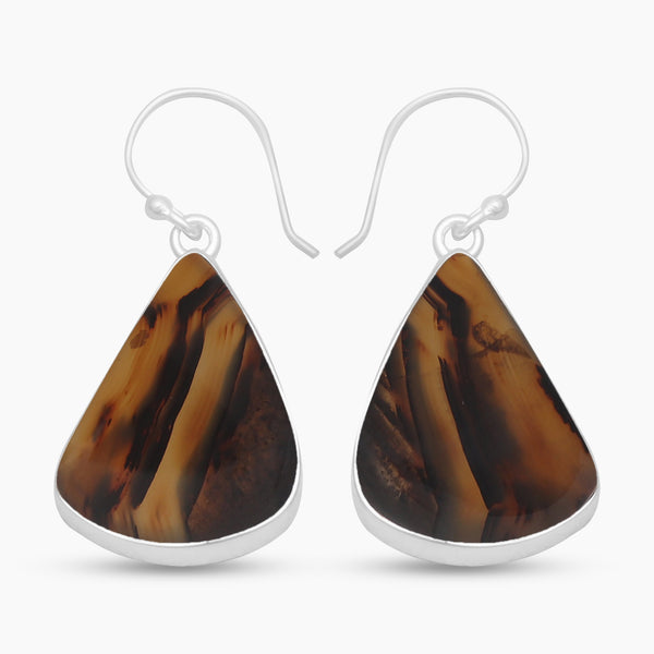 Montana Agate Silver Earrings