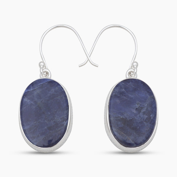 925 Sterling Silver Sodalite Earrings