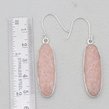 Orange Amazonite Silver Plain Earrings