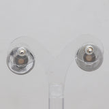 Solar Ice Quartz Silver Stud Earrings