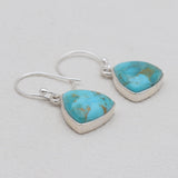 925 Sterling Silver Boulder Turquoise Earrings