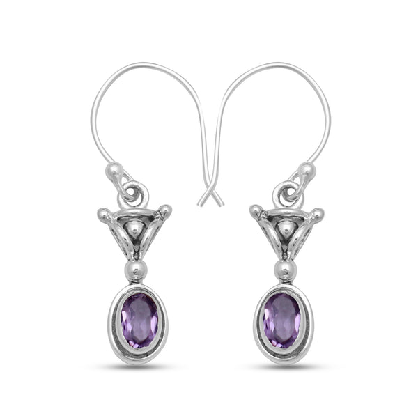 925 Sterling Silver Garnet Earrings