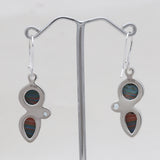 Rainbow Calsilica Silver Earrings