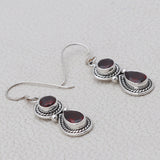 Blue Topaz Silver Earrings
