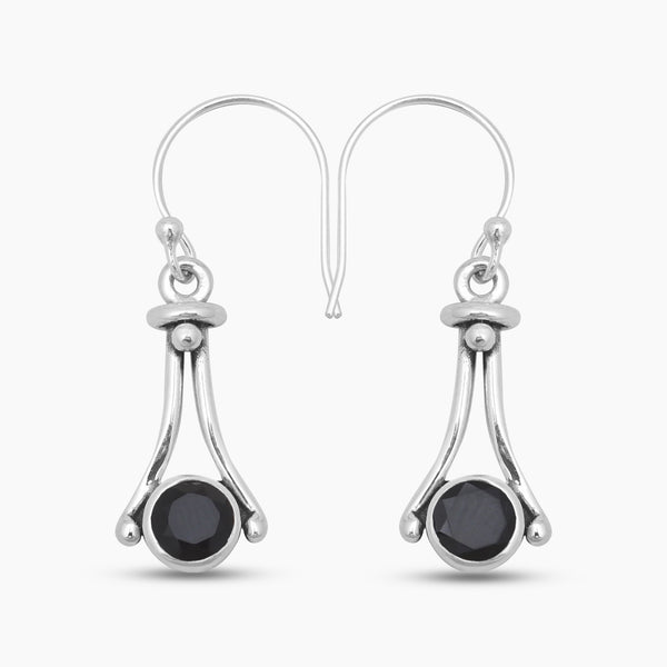 Garnet Silver Earrings