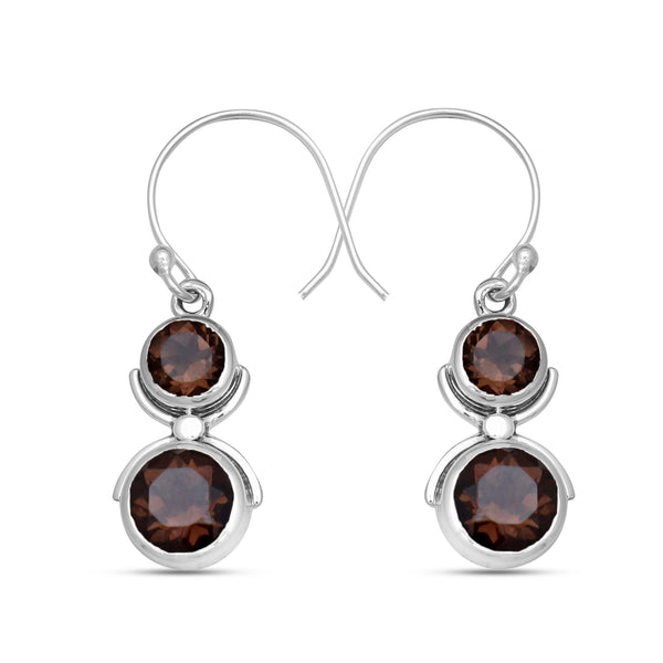 925 Sterling Silver Smoky Quartz Earrings
