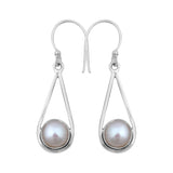 Natural Pearl Silver Earrings