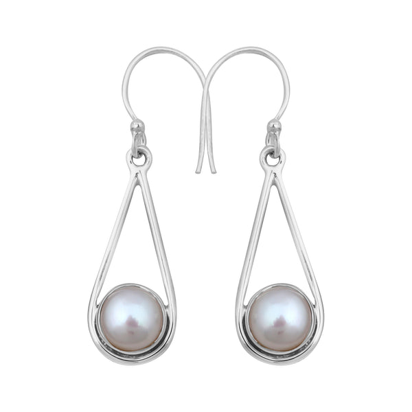Natural Pearl Silver Earrings