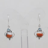 Turquoise Spiny Oyster Silver Earrings