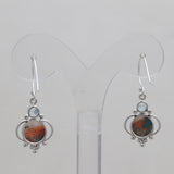Turquoise Spiny Oyster Silver Earrings