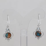 Turquoise Spiny Oyster Silver Earrings