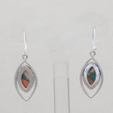 Turquoise Spiny Oyster Silver Earrings