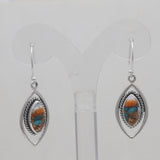 Turquoise Spiny Oyster Silver Earrings