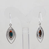 Turquoise Spiny Oyster Silver Earrings