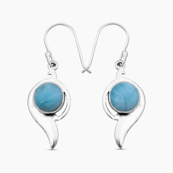 Larimar Silver Earrings