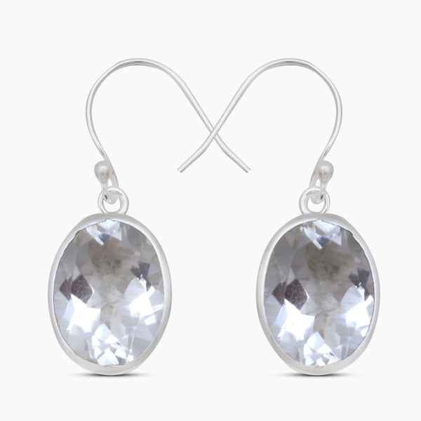 Smoky Quartz Silver Earrings