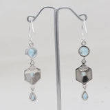 925 Sterling Silver Blue Topaz Earrings