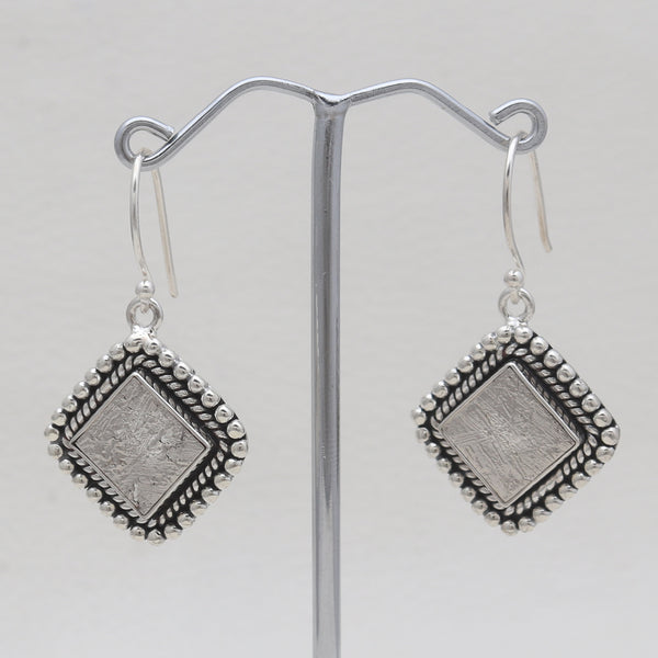 925 Sterling Silver Meteorite Earrings