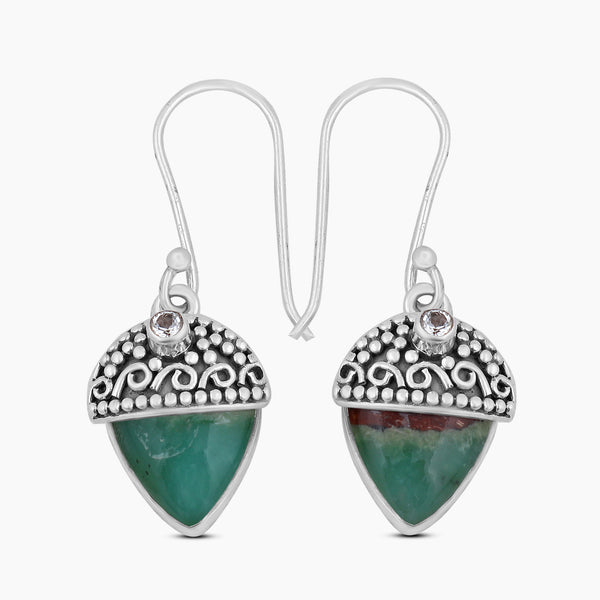 Chrysoprase Gemstone 925 Sterling Silver Jewelry Sets