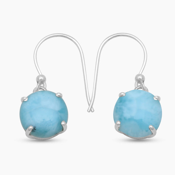 Larimar Silver Earrings