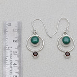 925 Sterling Silver Malachite Earrings