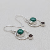 925 Sterling Silver Malachite Earrings